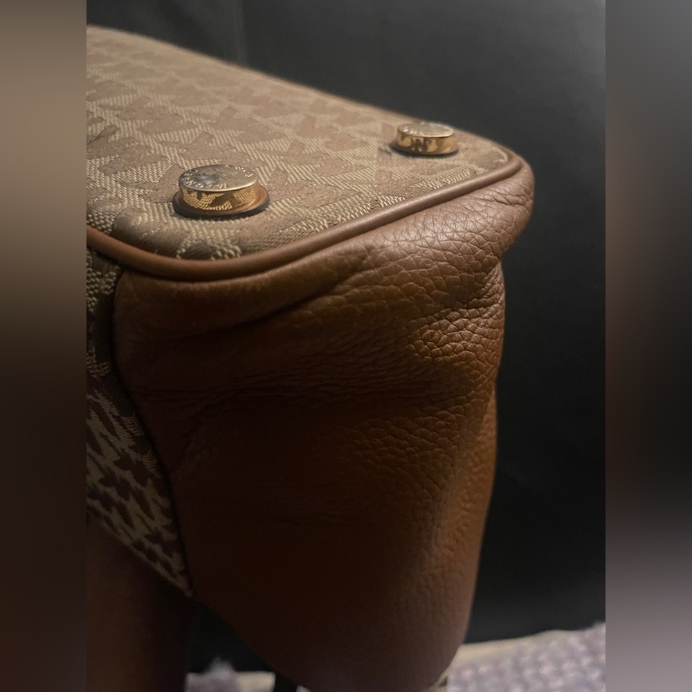 Michael Kors Brown MK Logo Tote - Picture 6 of 16